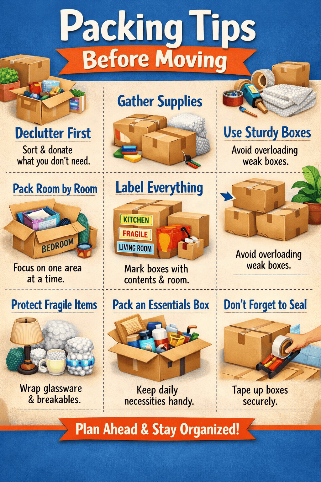 Packing Tips for the days before the Move